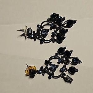 Dark blue Crystal earrings
